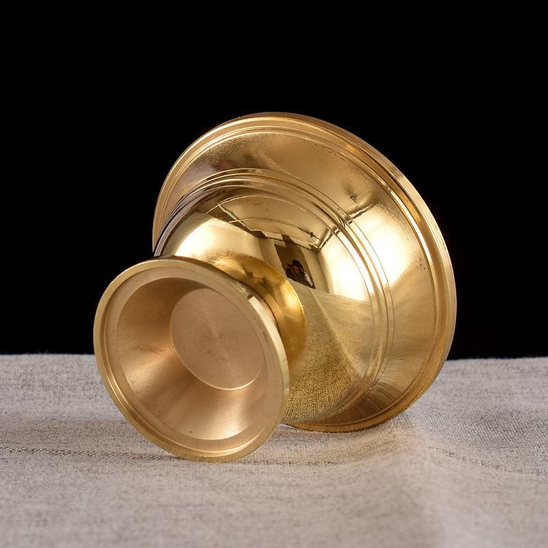 7pcs Brass Tantric Bowl Auspicious Luster Goblet Tibetan Bowl 5.7cm Holy Water Cup Buddhist Home's Gift Desktop Decorative