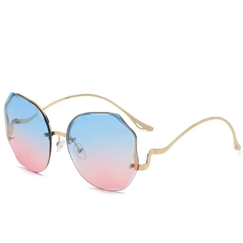 2024 Ocean Lense SunGlasses Borderless Trimmed Fashionable Sunglasses Women UV Protection Irregular Round Oversized Sunglasses