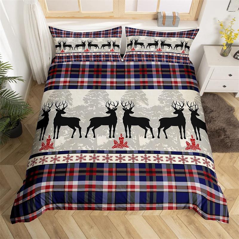 Christmas Duvet Cover Single Queen Santa Claus Bedding Set Microfiber Mermaid Tail Comforter Cover Christmas Gnome Quilt Cover