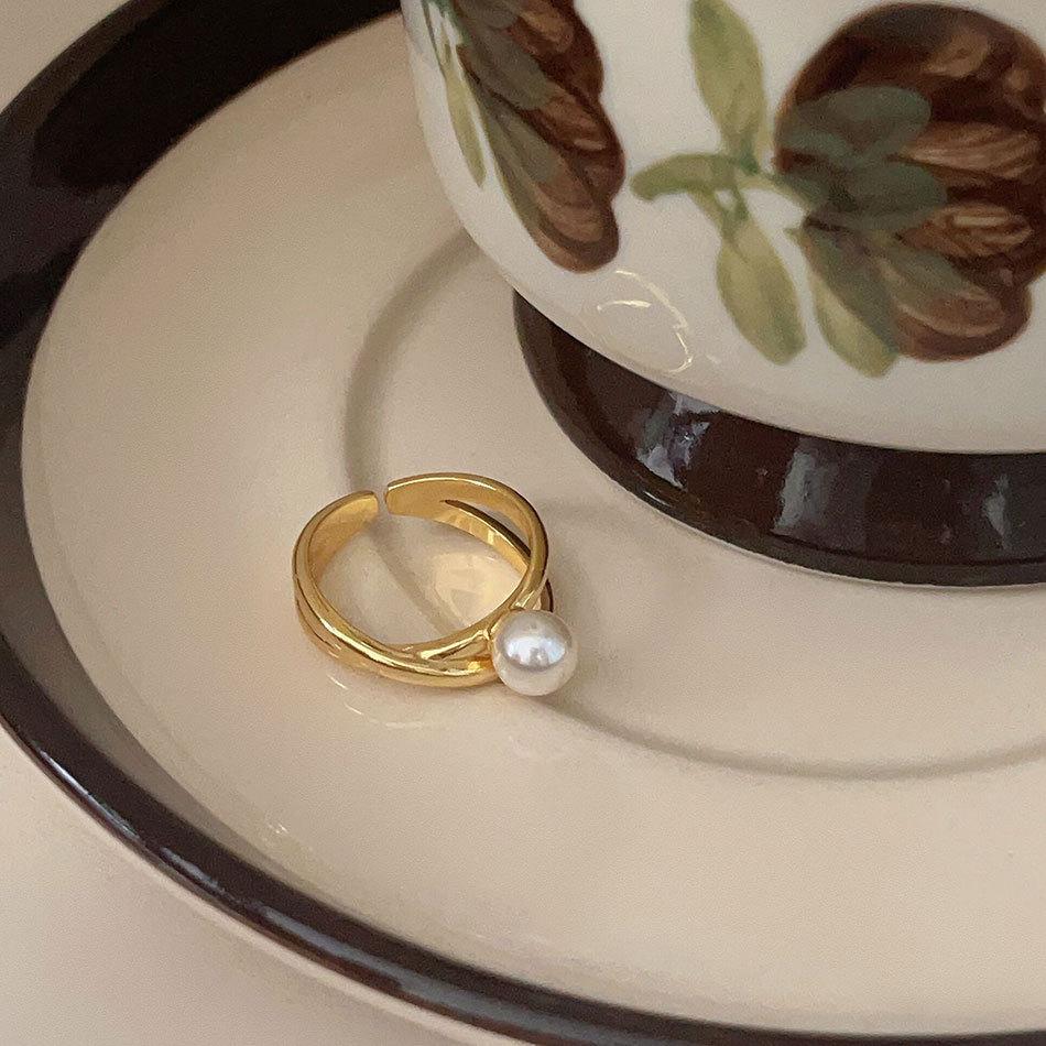 925 Sterling Silver Irregular Pearl Rings For Women Engagement Vintage Luxury Jewelry Accessories Jewellery Argent 925