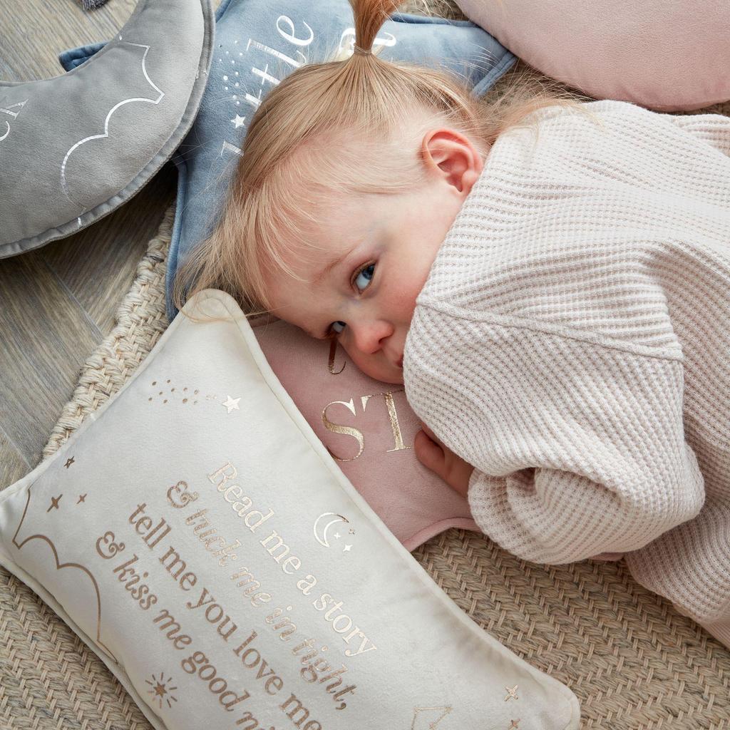 Bambino Rectangle Velvet Cushion Read Me A Story 33cm