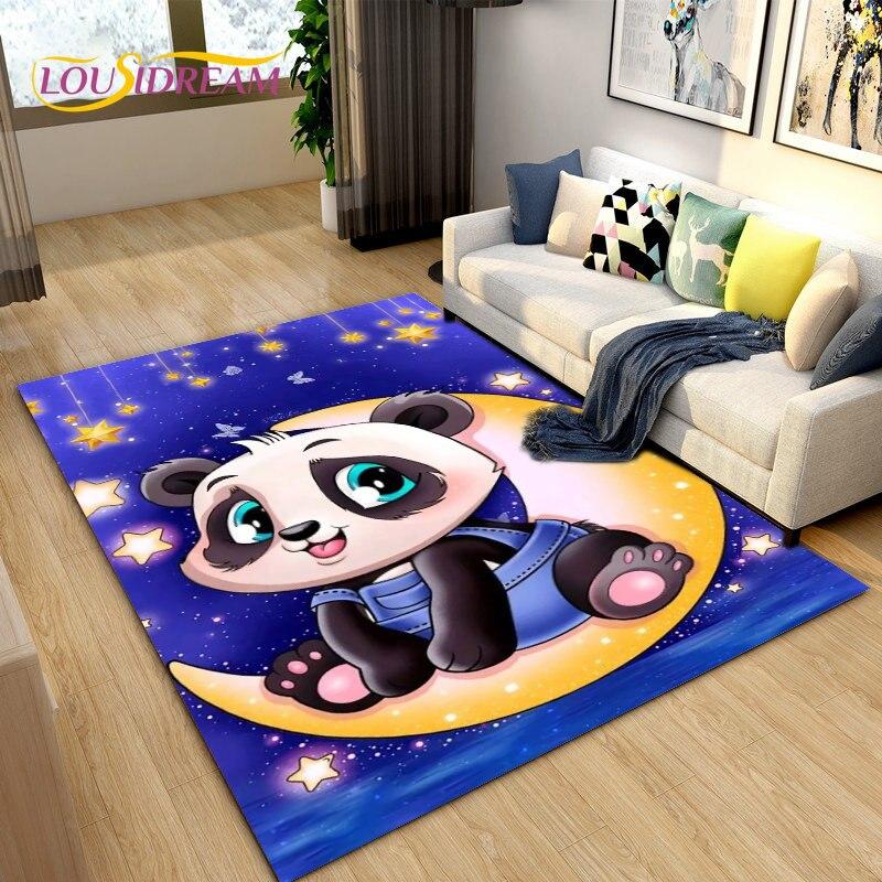 

Килимок із 3D-мультфільмом Мила панда, килимок для вітальні, спальні, дивана, придверного килимка, кухонного декору, дитячі ігри, нековзний килимок 40x120cm