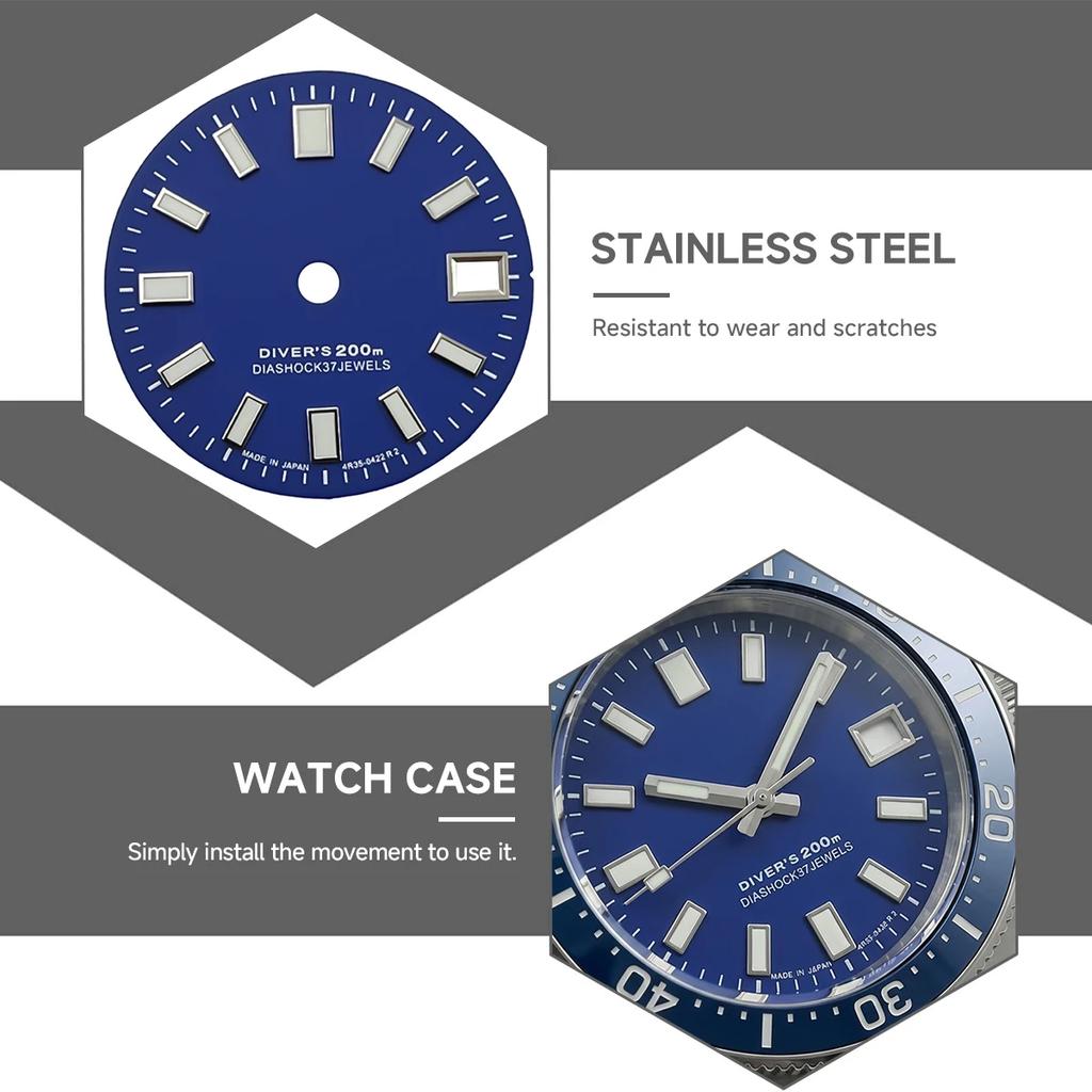 Neues NH35 Zifferblatt/NH34 Zifferblatt S Logo 28,5mm Grün Leuchtend Einzeldatum Mechanisches Zifferblatt für Seiko Modifikations Teile