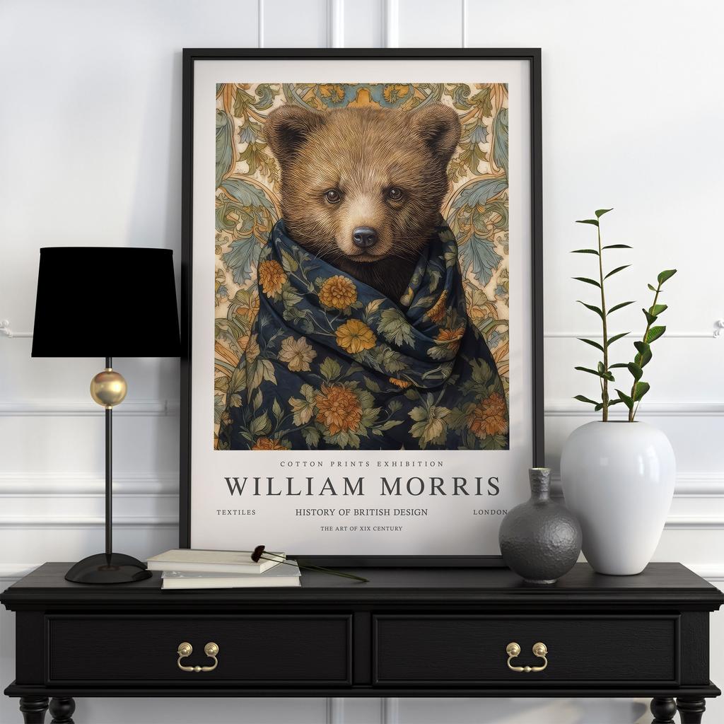 Neutral William Morris Poster Picture Botanical Animals Canvas Prints Vintage Wall Art Decorations for Living Room Exhibition