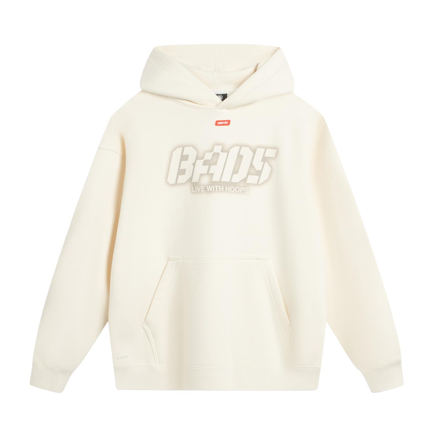 

Li Ning Свободный крой Худи с вышивкой букв Спортивная мода Универсальная Повседневная Флисовая Теплая Толстовка Мужская толстовка AWDV877-1 M