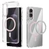 For Samsung Galaxy S25 Edge Case Compatible with MagSafe Anti Scratch Clear TPU PC Phone Back Cover