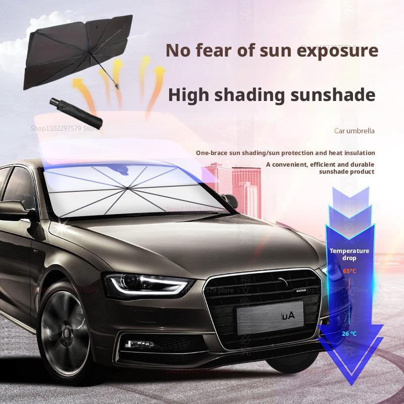 Portable Car Sunshade Inside Front Windshield UV Sun Protector Insulation Sun Block UV Protectant Dash Cover