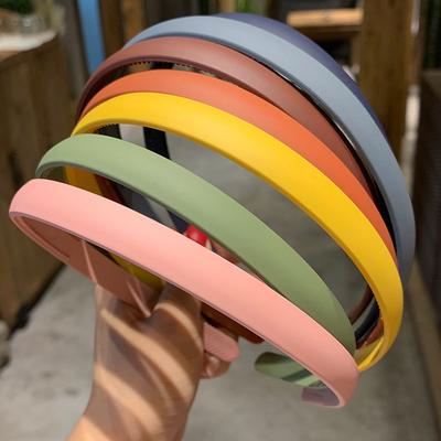 Suede Hairband for Women Colorful Candy Colors Plastic Bezel Hair Bands Hoop Headband Thin Edge Girls Hair Accessories