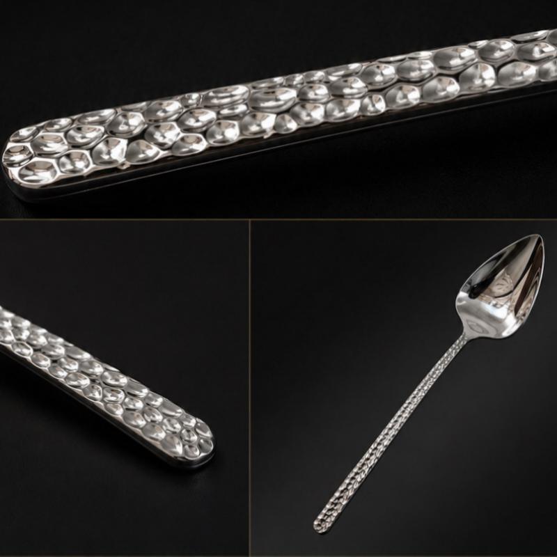 304 Stainless Steel Peach Heart Spoon Mirror Polished Head With Long Handle For Dessert Coffee Kitchen Tableware