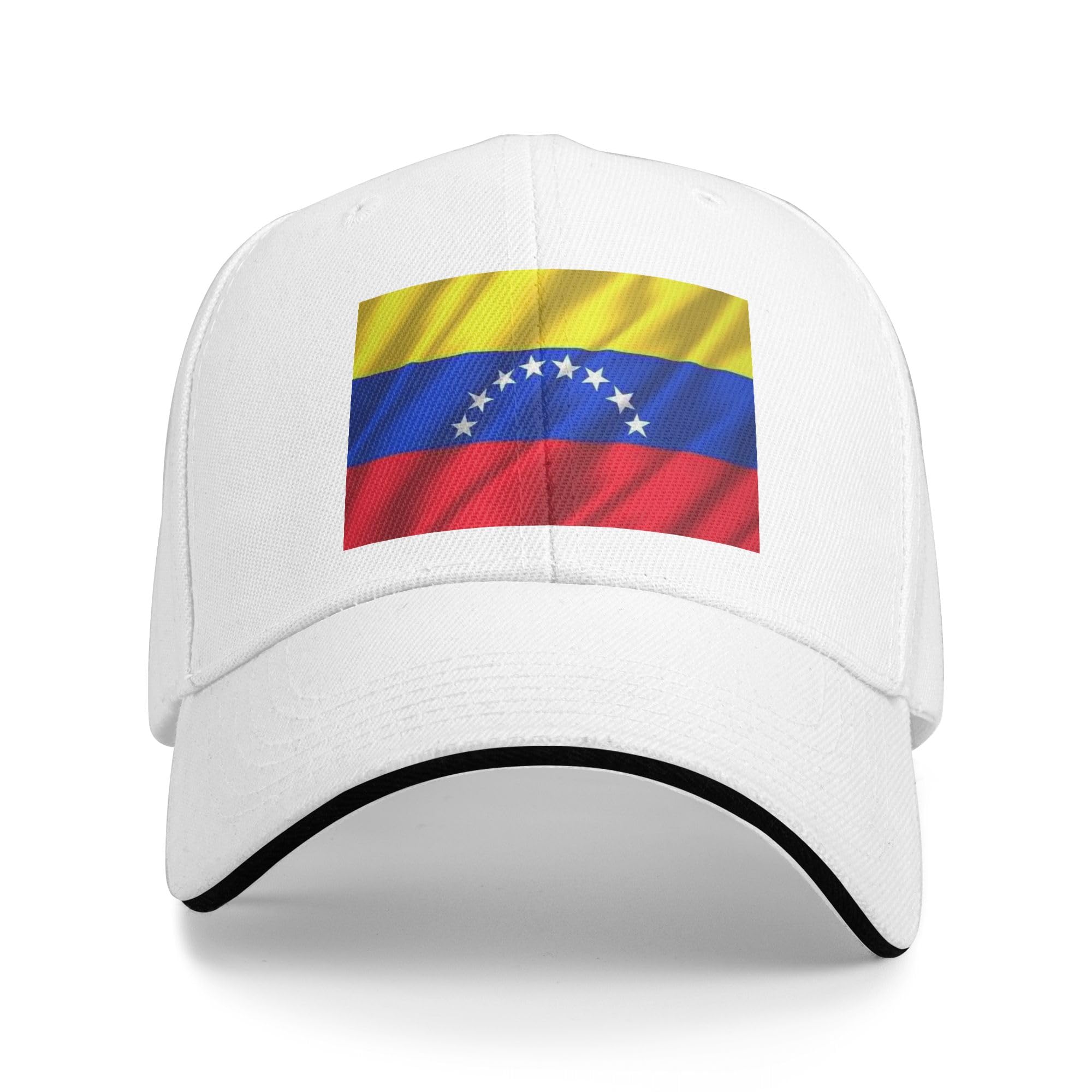 

Sandwich Baseball Cap for Men & Women, 3-Layer Contrast Design Adjustable Hat, Lightweight Durable Cap білий