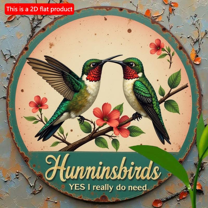 

2d Flat 20*20cm Retro Hummingbird Wooden Wall Decoration, with Vibrant Floral Design, for Home Decoration in Living Rooms, Bedrooms, Offices or Cafes. 20*20cm