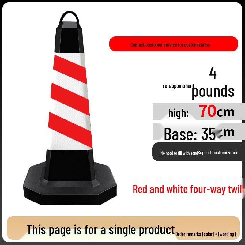 70cm Reflective Plastic No Parking Cone