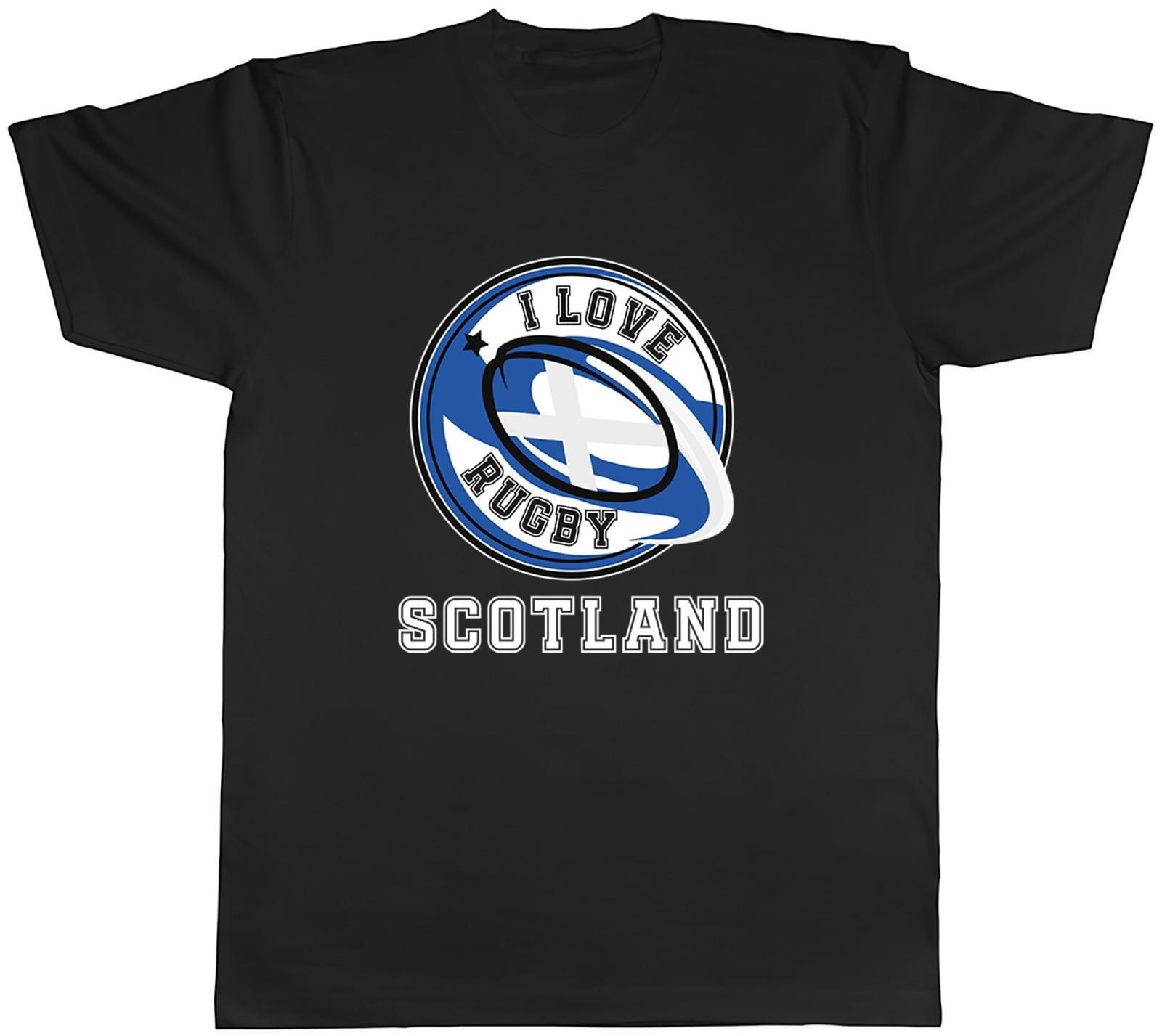 I Love Rugby Scotland Fan Supporter Mens T-Shirt Tee Gift Top XXXXL