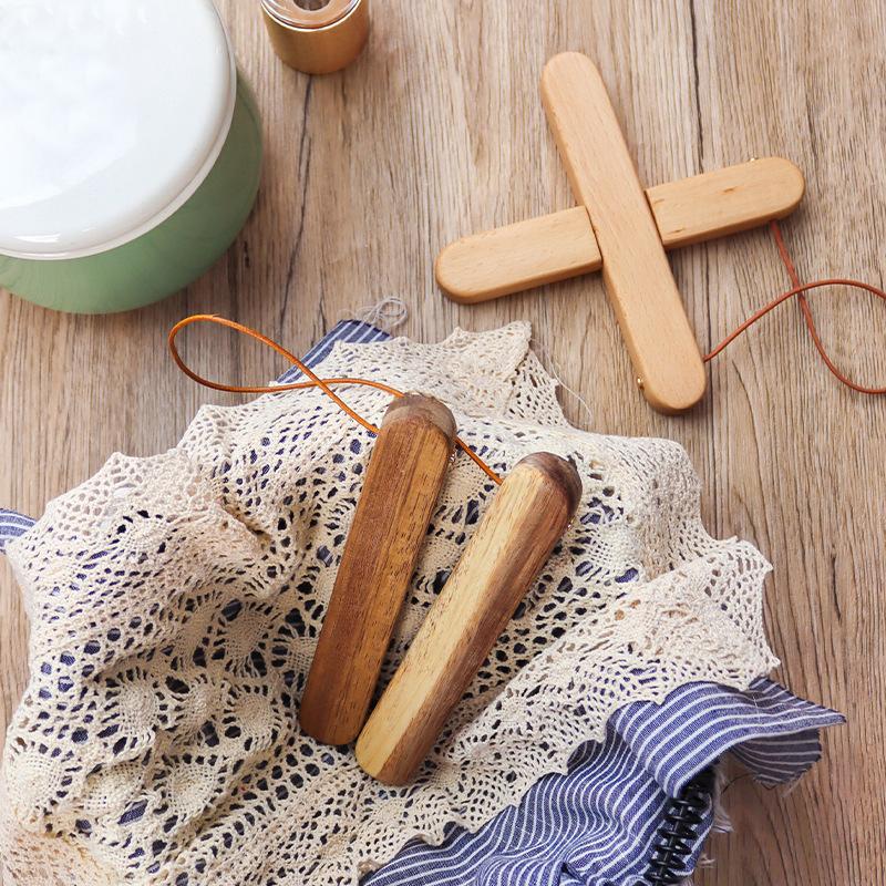 Wood Heat-insulated Pot Cushion Dining Table Hanging Thickened Casserole Cushion Foldable Heat-resistant Dining Plate Cushion