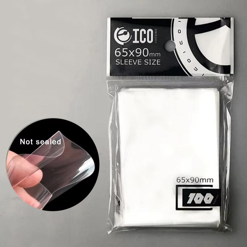 Упаковка 100/200 шт. Протектор для карт 65*90 мм Запечатанный/Незапечатанный тип Защитник карт Звезды футбола Настольная игра Таро Прозрачный ZYF