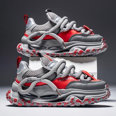 Zapatillas de Plataforma para Hombre de Moda Primavera Verano Malla Transpirable Zapatos Deportivos Hombre Casual Papá Zapatos de Baloncesto Zapatos para Correr Tenis Masculino