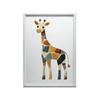 Poster Geometry Giraffe Poster Geometry Giraffe, 30X40 Cm, Dark Brown Wooden Frame, 230 Gsm Matte Paper