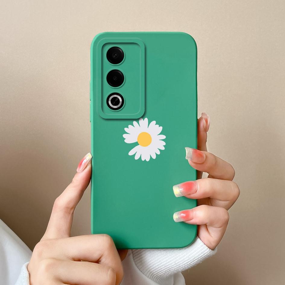 Neue Hülle für OPPO A3X A3 Pro Realme 12 13 Plus C63 Hübsige Sonnenblumen Displayschutzfolie Mattes Flüssigsilikon Schutz für OPPO Hüllen Rutschfeste Capas