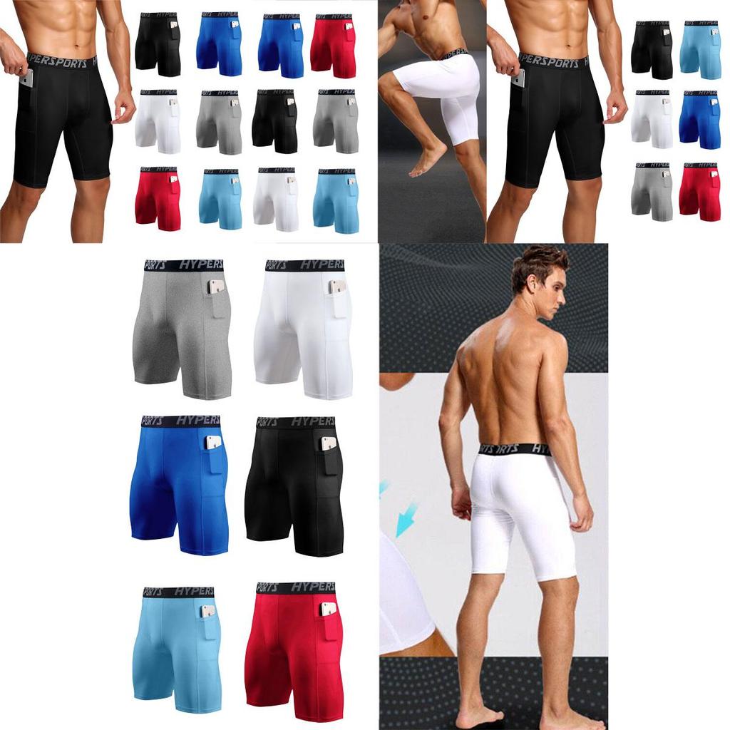 Men's Funktions Compression Shorts For Fitness And Sports Moisture-wicking Polyester Fabric Mid-length
