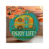 Vintage Metal Camping Poster Enjoy Life Retro Wall Art Decor