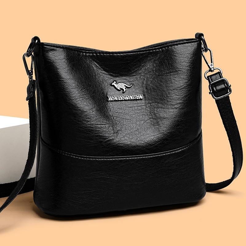 

Simple and Versatile Bucket Bag Large-capacity Commuter Single-shoulder Crossbody Bag чорний
