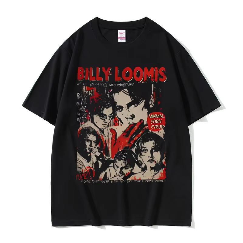 Tshirt Unisexs and Womens fashionable retro top 90s retro horror movie scream Tshirt Billy Loomis We All Go A Little Mad Billy S