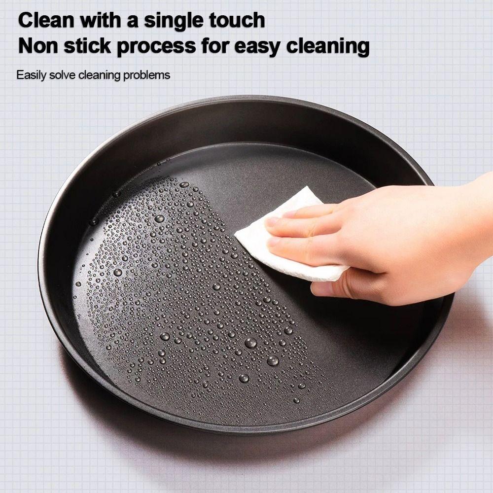 New Black Baking Tray Even Heating Non-stick Pizza Baking Pan Carbon Steel Oven Tray
