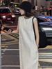 2025 Women's French Sleeveless Casual Long Dress - Summer Slimming and Stylish