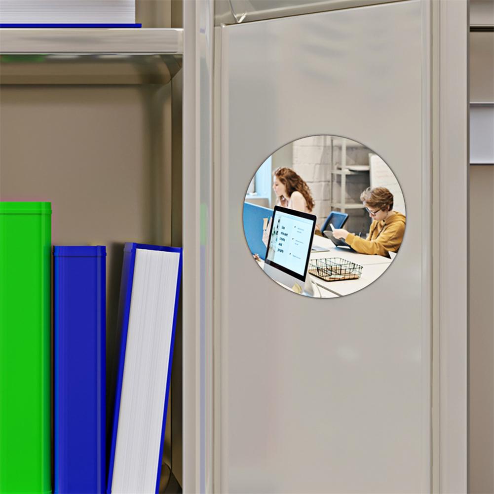 Easy Mounting College 5.9inch Round Mirror School Locker Mirror Frameless Design Protective Coating For Bathrooms