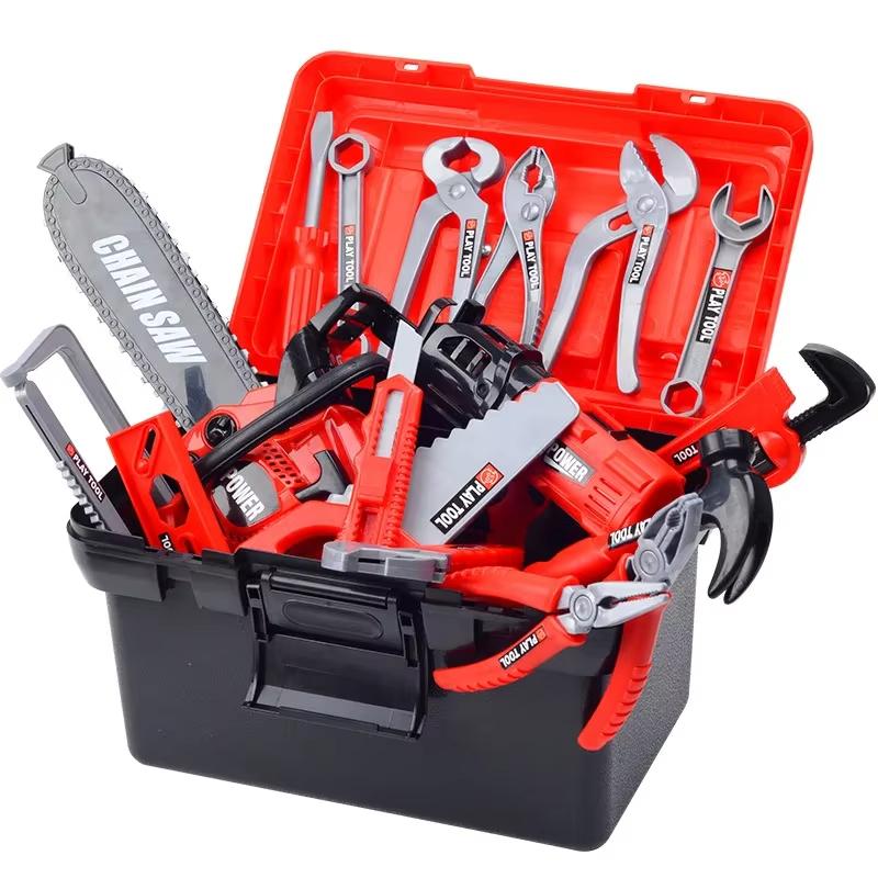 Bestseller Kinderen Reparatie Gereedschapskist Speelgoed Set, Simulatie Bouwgereedschap met Boor, Educatief Doe-alsof Speelgoed Cadeaus voor Jongens