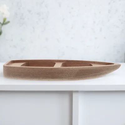 Wooden Small Classic Natural Boat Nautical Party Decorations Unfinished Canoe DIY Craft Wooden Sailboat Decor Sailboat