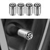 2026 Hot Valve Stems Caps 4PCS 3D Metal Tire Valve Caps Car Tyre Air Stems Cover Decorate For VW Volkswagen GTI Golf 7 Passat R Polo Pass ET1