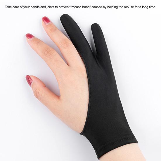 1Pc Artist Graphic Drawing Tablet Glove Double Layers Two Finger