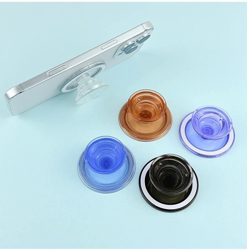 Magnetic Folding Mobile Phone Grip Holder Socket Pocket Support Safe Ring Finger Expanding Stand