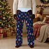 Men's Funny Christmas Print Pants with Pockets Casual Pajama Sleepwear for Holiday