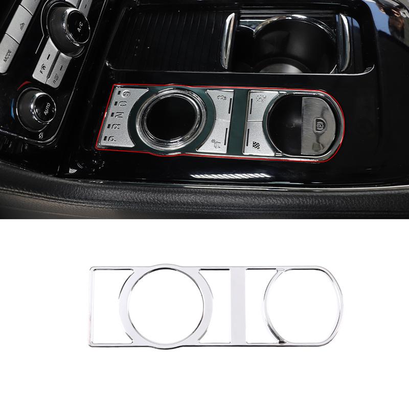 Gear Shift Button Frame Trim Sticker Central Control Frame Surround Decal Interior Car Accessories For Jaguar XJ X351 2010-