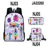 Game Merchandise Digital Building Block Schoolbag Backpack Satchel Pencil Bag Backpack Three-Piece Set