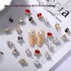 3D Crooked Heart & Snake Diamond Nail Art Crystal