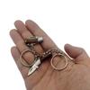 Folding Pocket  Keychain Knife Small Wood Handle Stainless Steel Mini Portable Pocket Key Ring EDC Carry Utility Knives