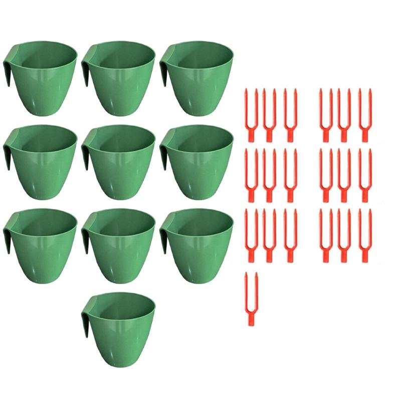Propagation Cup Kit Featuring Food Grade Plastic and Runner Forks Ideal for Strawberry Runners and Seedling Cultivation