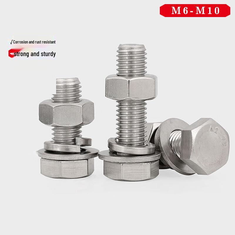 Songge M12x70 304 Stainless Steel Hex Bolt Set