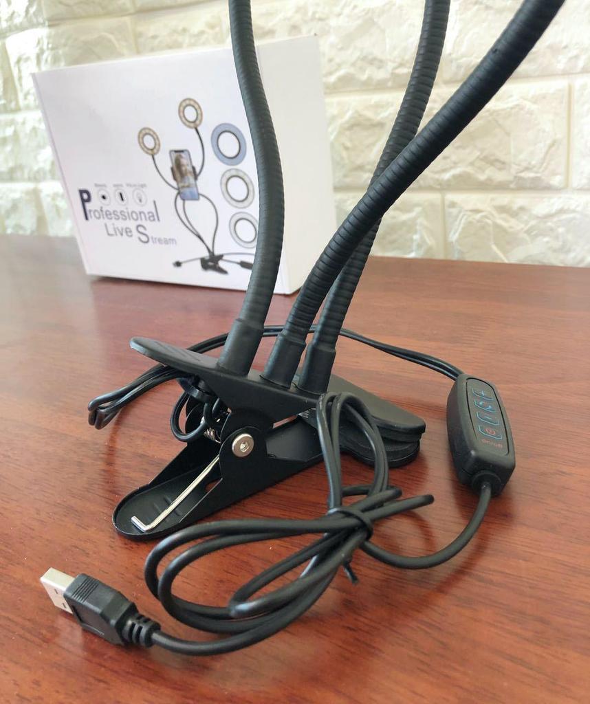 9cm Dual-Head USB Clip-On Dimmable LED Fill Light for Live Streaming