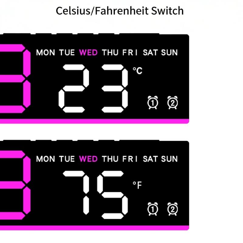 LED Wall Clock Simple Colourful Digital Clocks Gym Wall Multifunction Clock Large Led Screen Large Digital