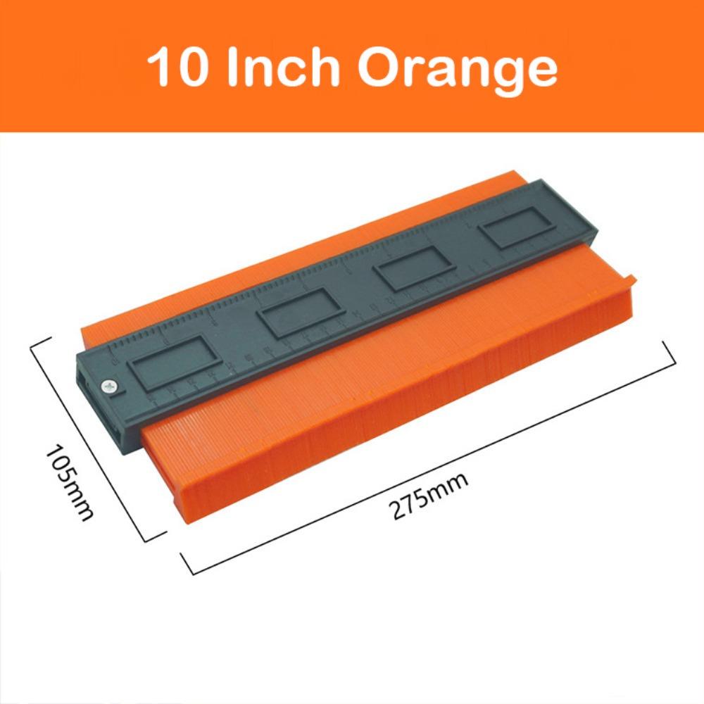 Nova Régua Curva de Plástico Multifuncional Forma Vermelho Laranja Duplicação 5/10 Polegadas Contorno Amostrador