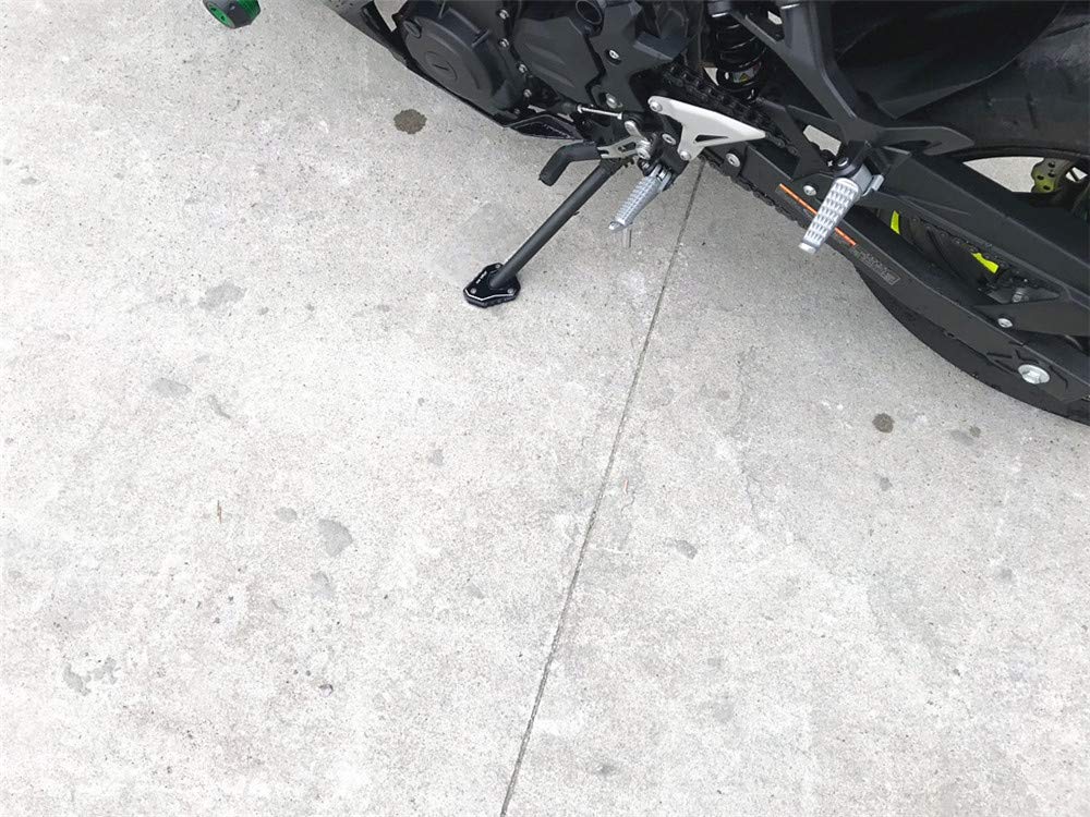 LEDISHUN Motorcycle Side Stand Plate - Applicable to Kawasaki Ninja 400 Z400 (2018-2023), Ninja 250 Z250 (2019-2023), ZX-25R (2020-2023), ZX-4R ZX-4RR