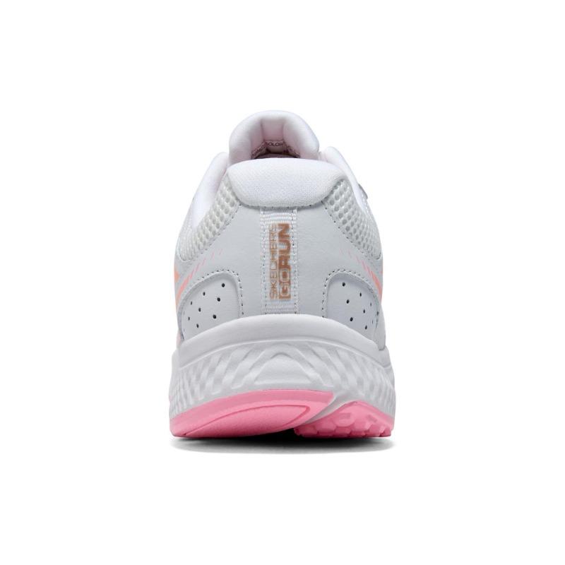 Skechers Go Run Consistent Women Round Toe Lace Up Low Top Running Shoes White Pink 896225-WPK
