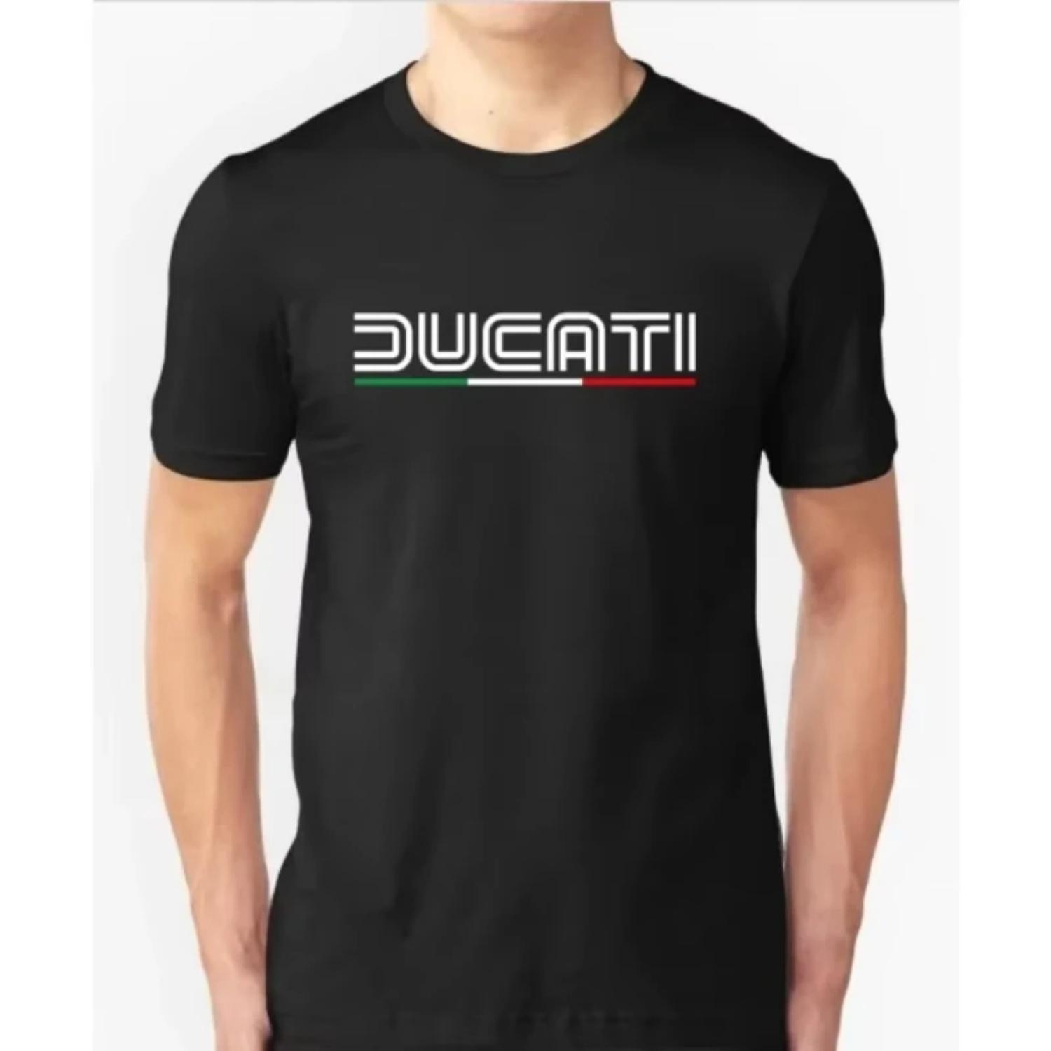 

Хлопковая футболка Повседневная Ducatis Moto GP Гоночная футболка Мотоцикл Графическая Летняя с коротким рукавом 2026 Мужская футболка Топы Одежда Футболка S чёрный