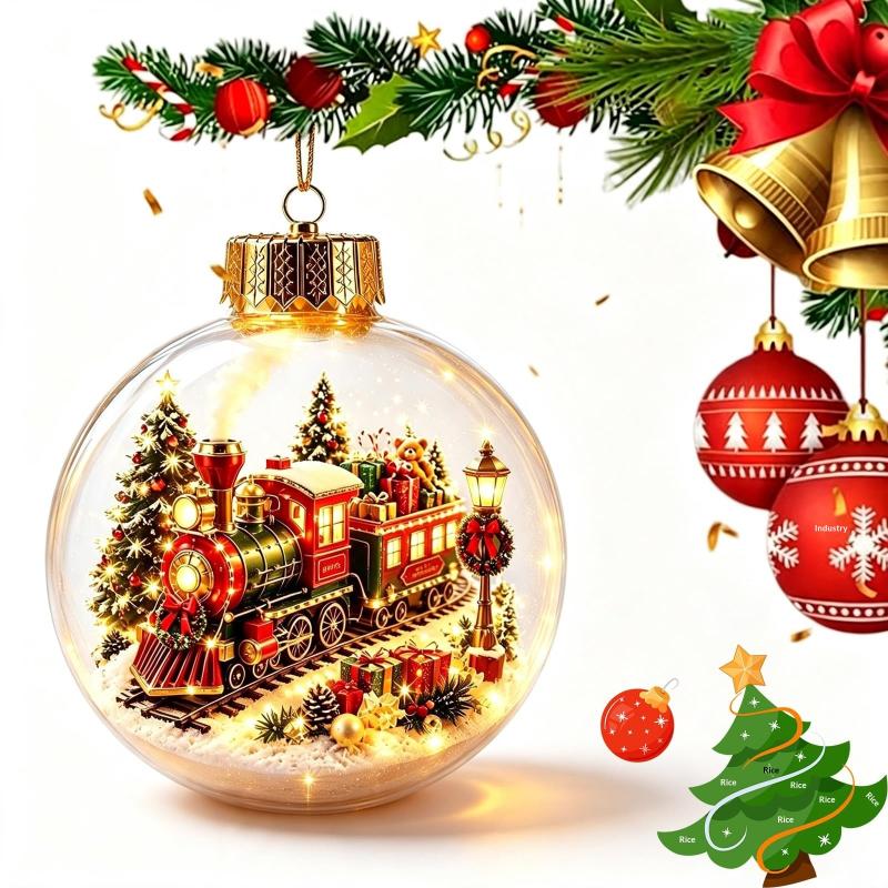 Addobbo Luminoso per la Storia di Natale - Addobbo Diorama Luminoso di Natale, Mini Scena Illuminata con Luce LED Calda, Mini Luminoso