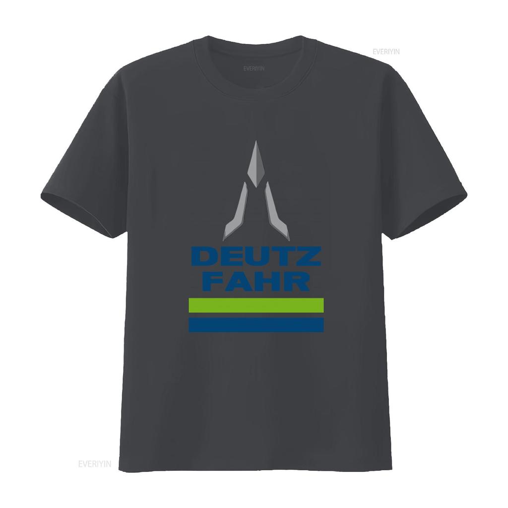 Deutz Fahr Logo Print T-Shirt für Herren Stilvoll und Bequem vintage Gewaschen Grafik Leicht Unisex Vielseitig homme Lässig