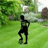 Soccer Player Metal Wall Art Sign Personalized Name Number Outdoor Sports Decor